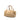 Beige Prada Saffiano Trimmed Tessuto Boston Bag