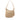 Beige Fendi Zucchino Canvas Oyster Shoulder Bag