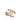 Gold Chanel CC Gold Plated Strass Clover Leaf Pin Brooch