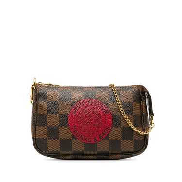Brown Louis Vuitton Damier Ebene Trunks and Bags Mini Pochette Accessoires Shoulder Bag - Designer Revival