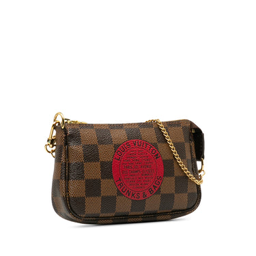 Brown Louis Vuitton Damier Ebene Trunks and Bags Mini Pochette Accessoires Shoulder Bag - Designer Revival