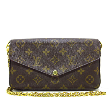 Brown Louis Vuitton Monogram Pochette Felicie Crossbody Bag - Designer Revival