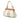 White Chanel Canvas Wooden Clam Shell Handbag