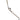 Silver Chanel CC Brass Faux Pearl Pendant Necklace