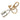 Gold Louis Vuitton Gold Plated and Brass Kaleido V Bag Charm and Key Holder