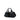 Black Burberry Grained Calfskin and Suede Satchel