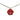 Red Chanel Resin CC Camellia Charm Necklace