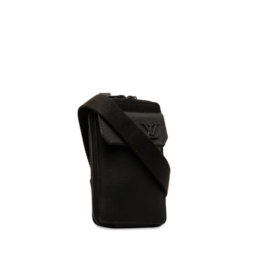 Black Louis Vuitton Aerogram Phone Pouch Crossbody Bag