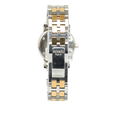 Silver Hermes Quartz Stainless Steel Carrick Watch