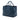 Blue Prada Vitello Daino Front Pocket Open Convertible Tote Satchel