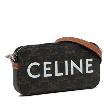 Brown Celine Mini Cuir Triomphe Camera Bag