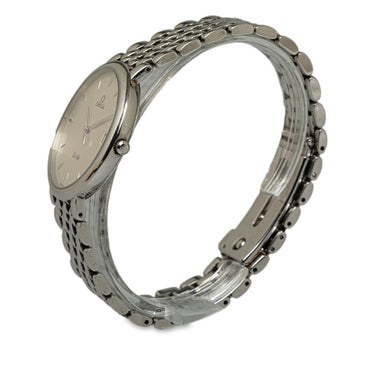 Silver Omega Quartz Stainless Steel De Ville Prestige Watch - Designer Revival