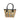 Beige Burberry Haymarket Check Canvas Tote