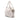 White Gucci Large Pebbled Calfskin Bamboo Bar Tassel Tote - Designer Revival
