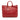 Red Prada Vitello Daino Side Zip Convertible Tote Satchel - Designer Revival