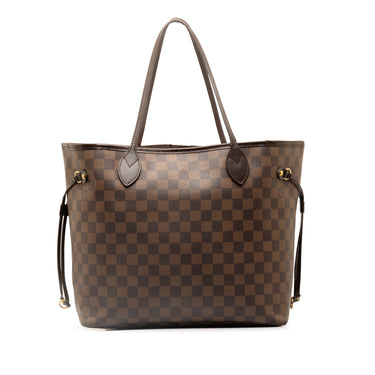 Brown Louis Vuitton Damier Ebene Neverfull MM Tote Bag - Designer Revival