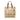 Beige Burberry Haymarket Check Coated Canvas Tote