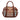 Brown Burberry Small Leather Trimmed House Check Canvas Bridle Orchard Satchel - Designer Revival