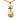 Gold Chanel CC Gold Plated Teardrop Pendant Necklace