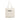 White Prada Raffia Effect Crochet Logo Embroidered Tote
