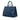Blue Prada Saffiano Double Zip Open Convertible Tote Satchel