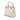 White Dior Medium Lambskin Cannage Studded Supple Lady Dior Satchel