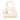 Cream Chanel Goatskin Square Stitch Essential Bowler Handbag - Designer Revival