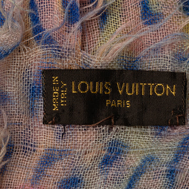 Pink Louis Vuitton Etoile Leopard Cashmere Silk Scarf Scarves
