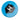 Blue Chanel CC Bicolor Resin Shield Round Brooch