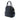 Black Burberry Large Heritage Grain Check Embossed Orchard Bowling Bag Satchel