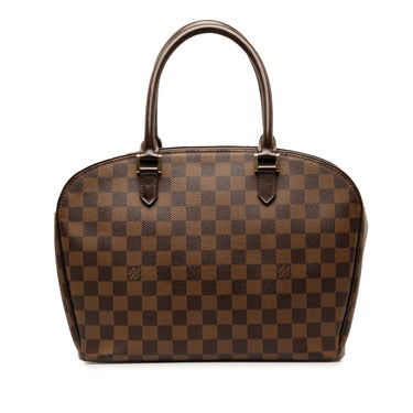 Brown Louis Vuitton Damier Ebene Sarria Horizontal Handbag - Designer Revival