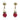 Gold Chanel CC Gold Plated Faux Pearl Strass Bullet Back Earrings