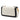 White Fendi Bicolor Leather Chain Midi Baguette Shoulder Bag