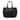 Black Prada Vitello Trimmed Tessuto Satchel