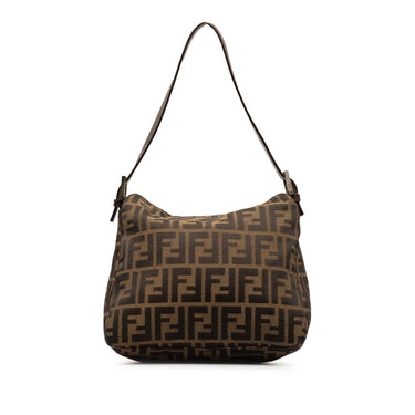 Brown Fendi Zucca Double Flap Shoulder Bag - Designer Revival