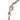 Gold Chanel CC Gold Plated Strass Moon Pendant Necklace