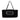 Black Bottega Veneta Canvas Intrecciato Buckle Flap Handbag