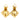 Gold Chanel Gold Plated Strass Diamond Shape Clip On Earrings