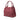 Red Burberry Medium Grained Calfskin Buckle Tote Satchel