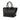Black Prada Small City Calf Stitched Twin Pocket Satchel