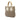 Brown Prada Studded Canvas Canapa Logo Rope Handle Bag Satchel
