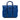 Blue Prada Vitello Trimmed Tessuto Satchel