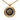 Gold Dior Gold Plated Enamel Logo Round Pendant Necklace
