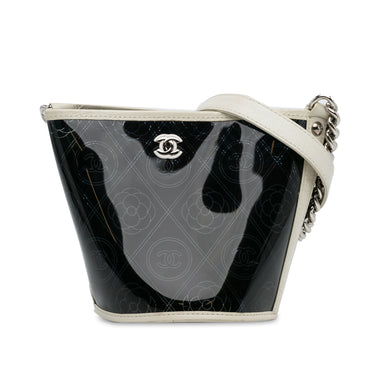 Black Chanel PVC Camellia Bucket - Designer Revival