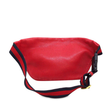 Red Gucci Logo Leather Belt Bag - Designer Revival