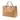Tan Prada Large Perforated Saffiano Lux Galleria Zip Tote