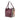 Purple Burberry Grained Calfskin and House Check Canvas Canterbury Tote