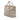 Beige Prada Vitello Daino Open Convertible Tote Satchel