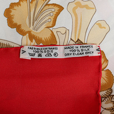 Red Hermes Caraibes Silk Scarf Scarves - Designer Revival