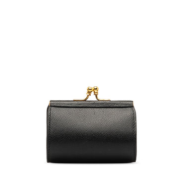Black YSL Leather Coin Pouch - Designer Revival